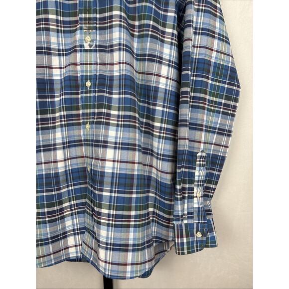 NEW Ralph Lauren Classic Fit Performance Button Down Shirt Mens Large Blue Plaid - Picture 4 of 11